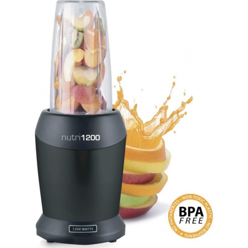 HomeVero Nutri 1200 HV-15721-B Μπλέντερ για Smoothies 0.8lt 1200W Μαύρο
