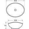 Gloria Bel Lara 17-4874 Επικαθήμενος Νιπτήρας Πορσελάνης 41x33.5x15cm Λευκός