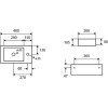 Karag LT5043 Επιτοίχιος Κρεμαστός / Επικαθήμενος Νιπτήρας Πορσελάνης 46x26x10.5cm Λευκός