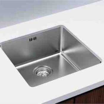 Karag BL 792 Υποκαθήμενος Νεροχύτης Inox Σατινέ Μ38xΠ44cm Ασημί