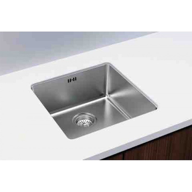Karag BL 792 Υποκαθήμενος Νεροχύτης Inox Σατινέ Μ38xΠ44cm Ασημί