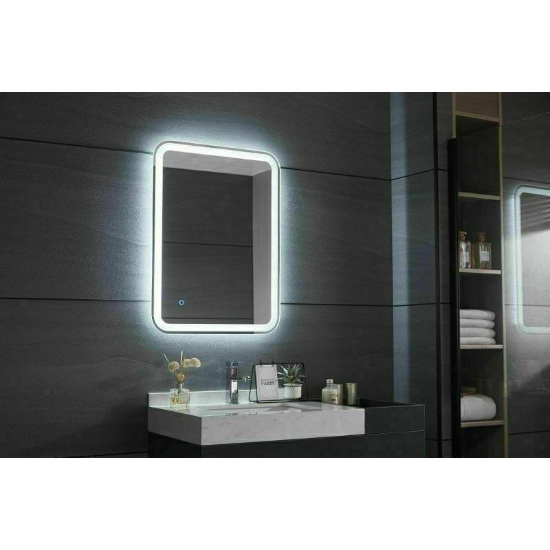 Gloria Rolan 77-0131 Ορθογώνιος Καθρέπτης Μπάνιου Led Αφής 60x80cm