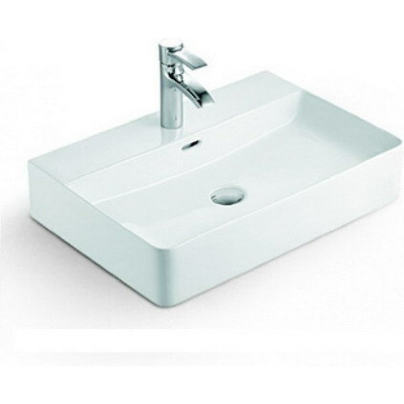 Karag LT2173 Επικαθήμενος Νιπτήρας Πορσελάνης 60x42x12cm Λευκός