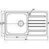 Karag BL 802 ΡΔ Ένθετος Νεροχύτης Inox Σατινέ Μ86xΠ50cm Δεξιός