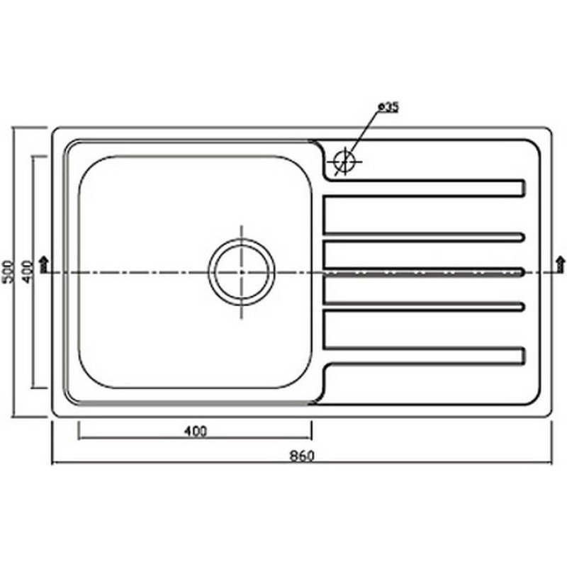 Karag BL 802 ΡΔ Ένθετος Νεροχύτης Inox Σατινέ Μ86xΠ50cm Δεξιός