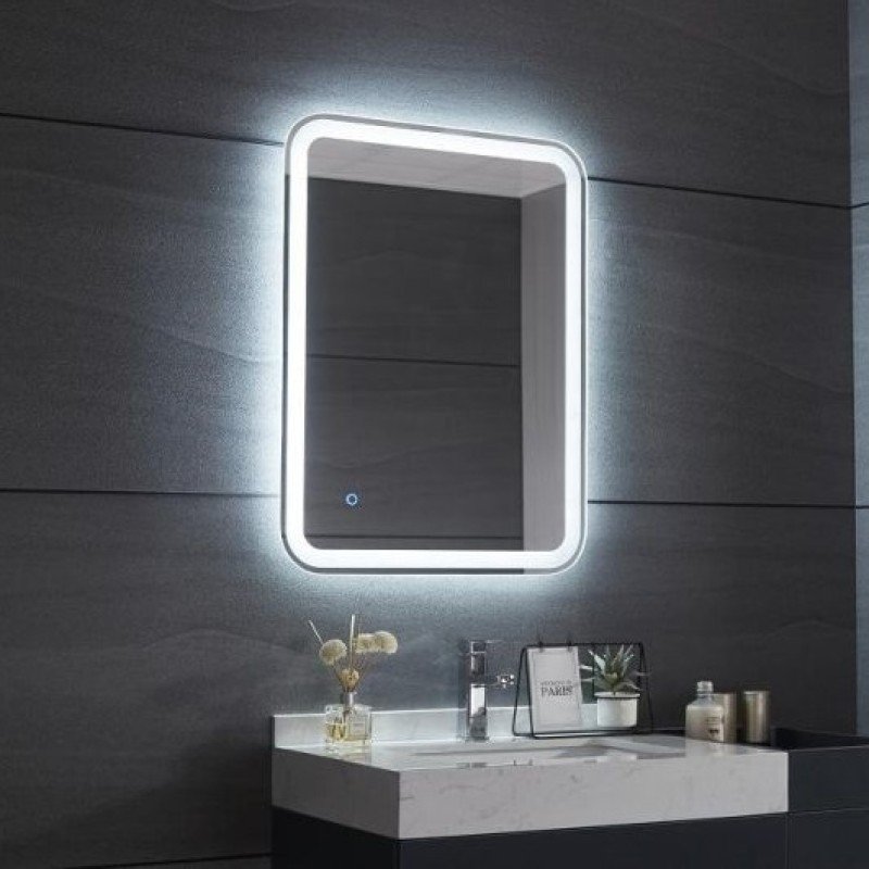 Gloria Rolan 77-0131 Ορθογώνιος Καθρέπτης Μπάνιου Led Αφής 60x80cm