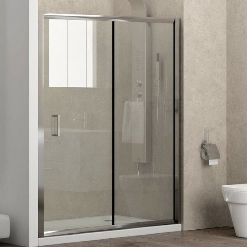 Karag New Flora 500 NFL500120 Διαχωριστικό Ντουζιέρας με Συρόμενη Πόρτα 120x180cm Clear Glass