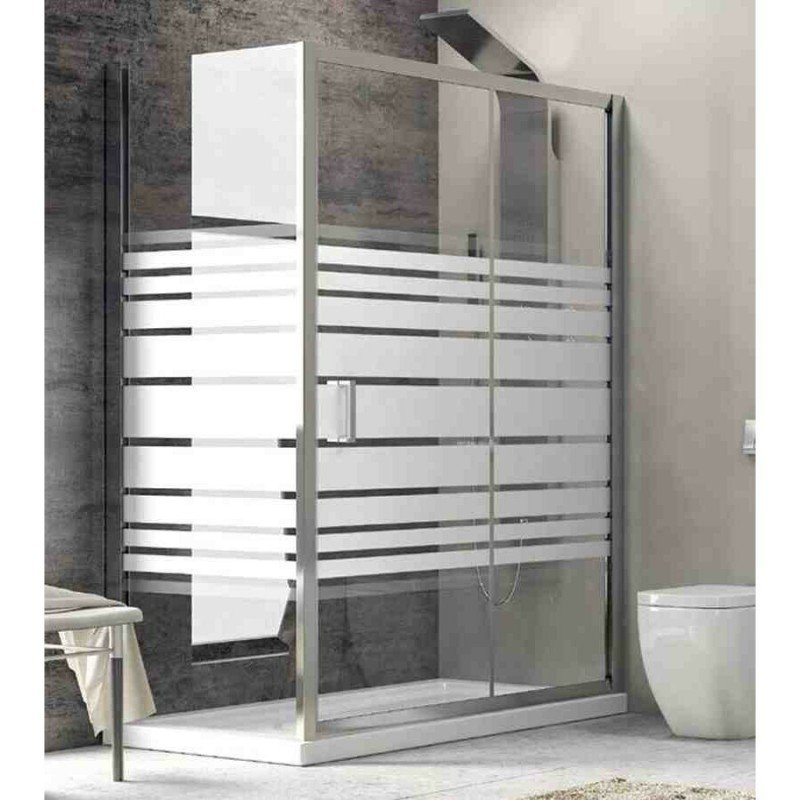 Karag New Flora 500 NFLS500120 Διαχωριστικό Ντουζιέρας με Συρόμενη Πόρτα 120x180cm Serigrafato