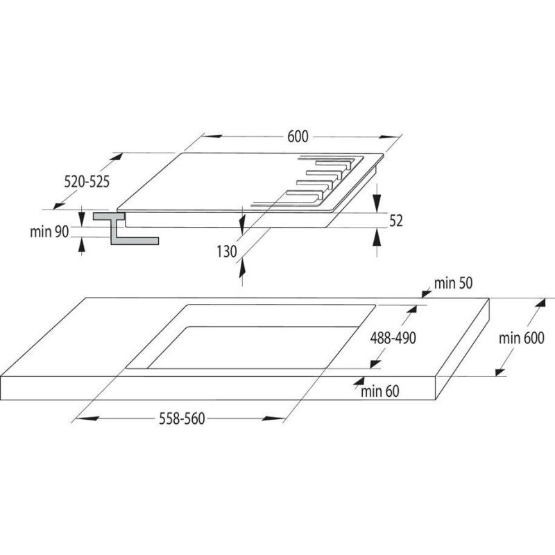Gorenje GCE691BSC Εστία Υγραερίου & Ρεύματος Αυτόνομη 60x52.2εκ.