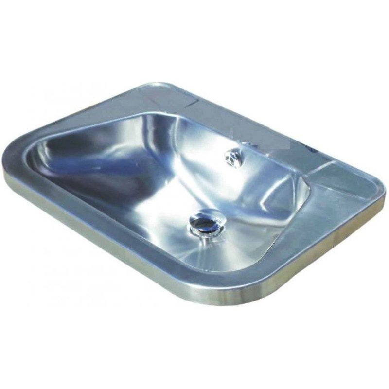 Gloria Stilaki 18-0408 Ένθετος Νιπτήρας Inox 50x41x19.8cm Inox