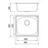 Karag BL 605 Ένθετος Νεροχύτης Inox Σατινέ Μ49.5xΠ45cm Ασημί