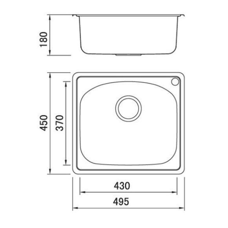 Karag BL 605 Ένθετος Νεροχύτης Inox Σατινέ Μ49.5xΠ45cm Ασημί