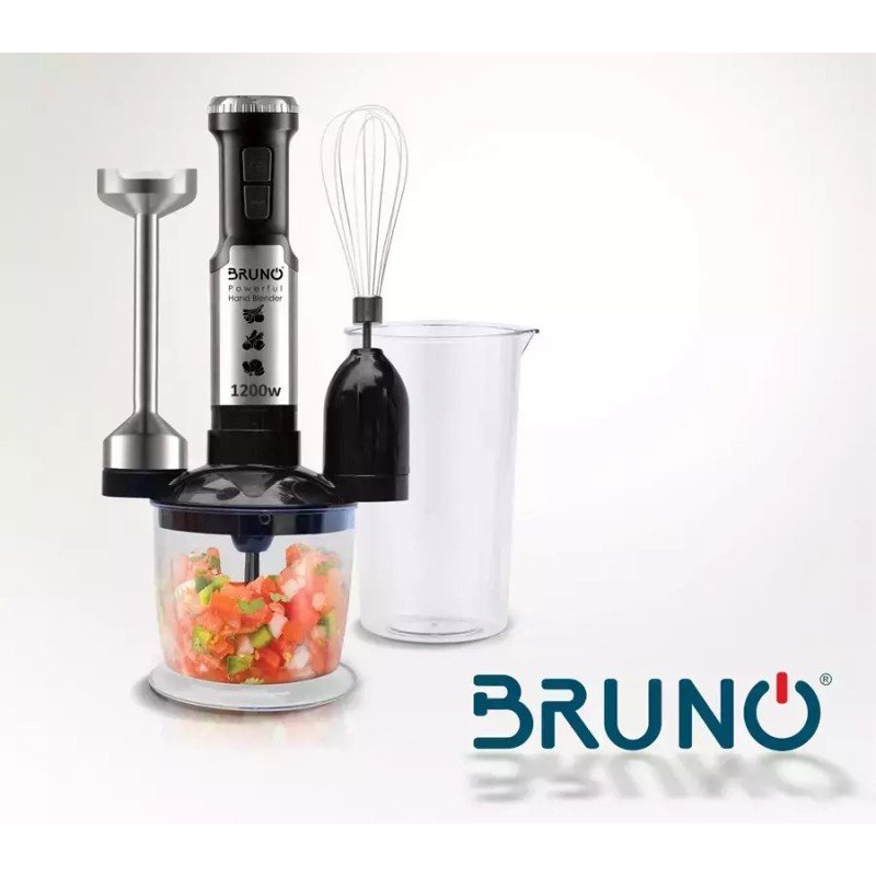 Bruno BRN-0093 Ραβδομπλέντερ με Ανοξείδωτη Ράβδο 1200W Ασημί