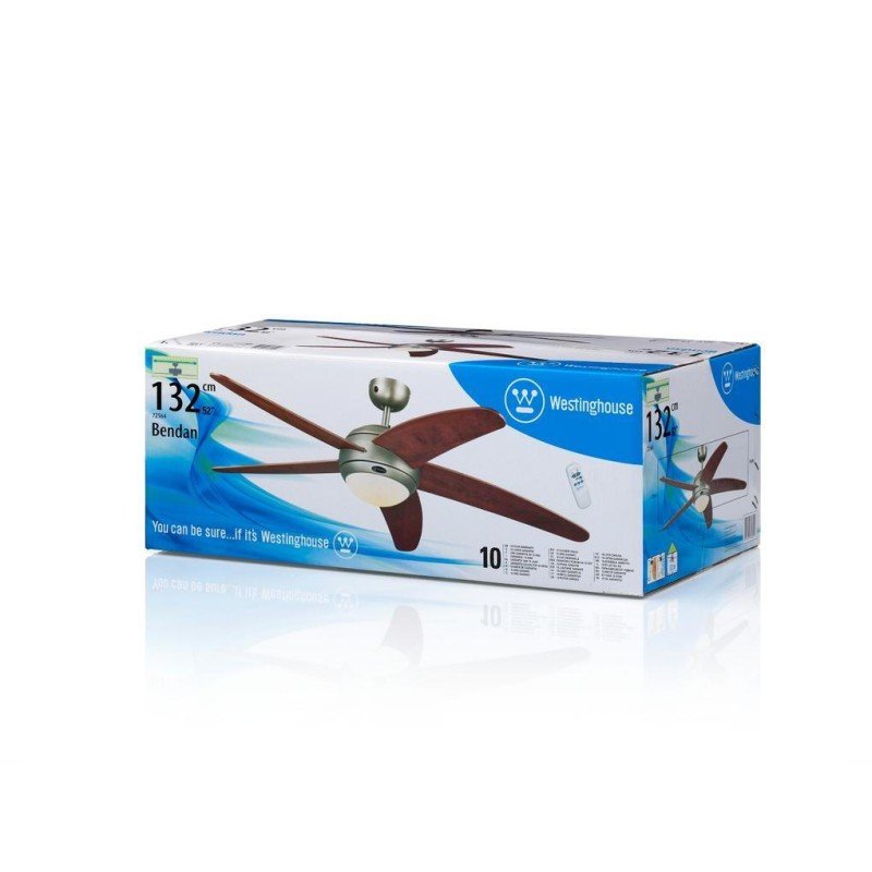 Westinghouse Bendan 72564 Ανεμιστήρας Οροφής 132cm με Φως και Τηλεχειριστήριο Applewood