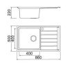 Karag BL 654 Ένθετος Νεροχύτης Inox Σατινέ Μ86xΠ50cm Ασημί