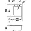 Elleci Quadra 100 Metaltek Ένθετος Νεροχύτης από Συνθετικό Γρανίτη Μ41xΠ50cm Titanium M73