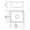 Karag BL 603 Ένθετος Νεροχύτης Inox Σατινέ Μ44xΠ38cm Ασημί