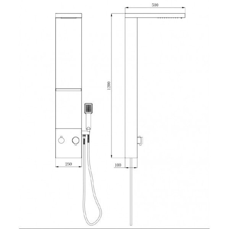 Karag Thassos A7138 Στήλη Υδρομασάζ 120cm