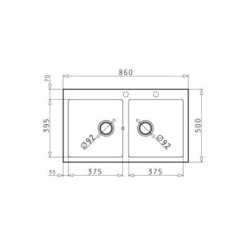 Pyramis Athlos 2B 070071711 Ένθετος Νεροχύτης από Συνθετικό Γρανίτη Μ86xΠ50cm Iron Grey