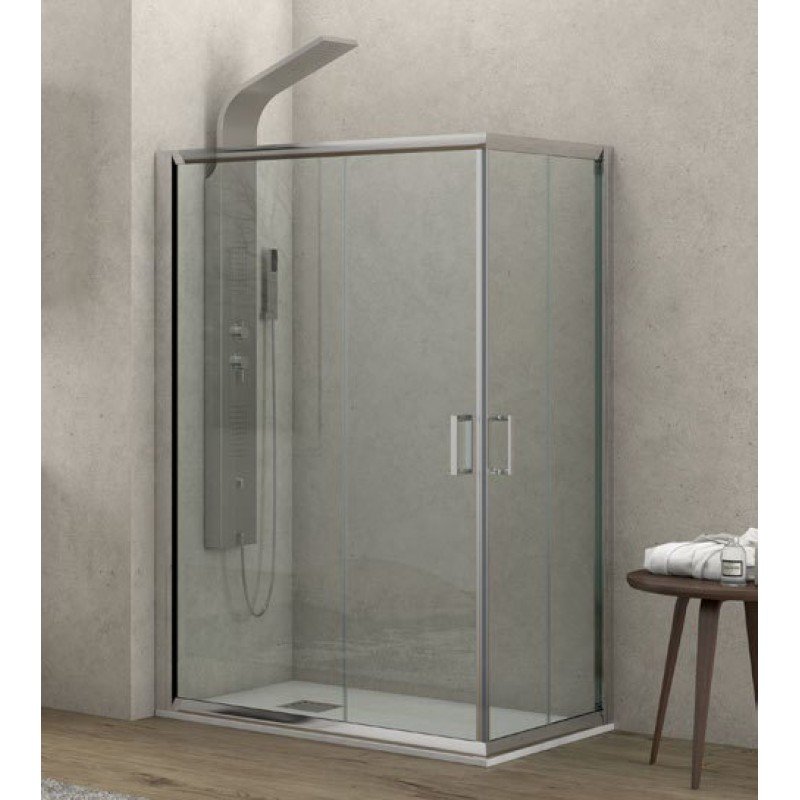 Karag New Flora 100 Καμπίνα Ντουζιέρας με Συρόμενη Πόρτα 70x110x180cm Serigrafato