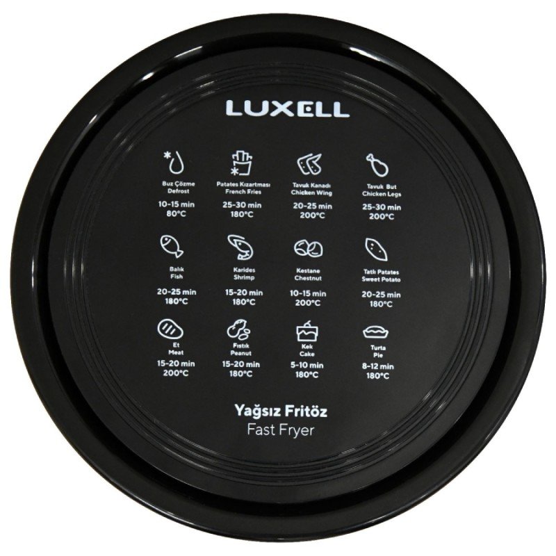 Luxell LX-FC5638 Air Fryer 5.5lt Μαύρο
