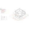 Elleci Unico Corner Ένθετος Νεροχύτης Γωνιακός από Συνθετικό Γρανίτη Μ83xΠ83cm Titanium M73