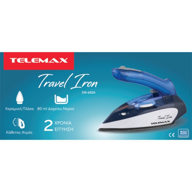 Telemax SW-602A Σίδερο Ταξιδίου Ατμού 1100W