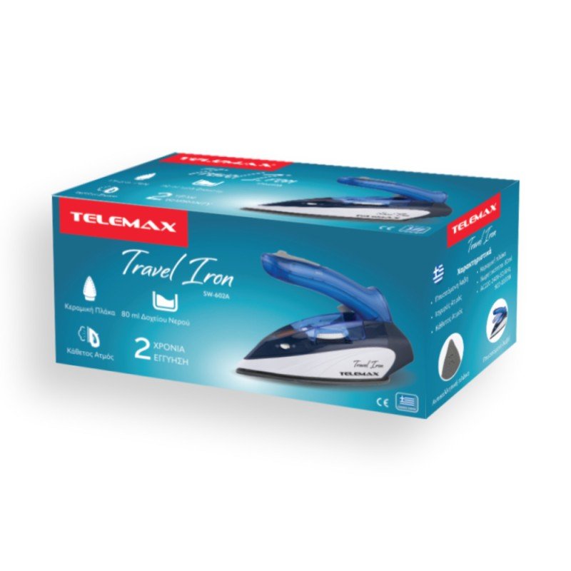 Telemax SW-602A Σίδερο Ταξιδίου Ατμού 1100W