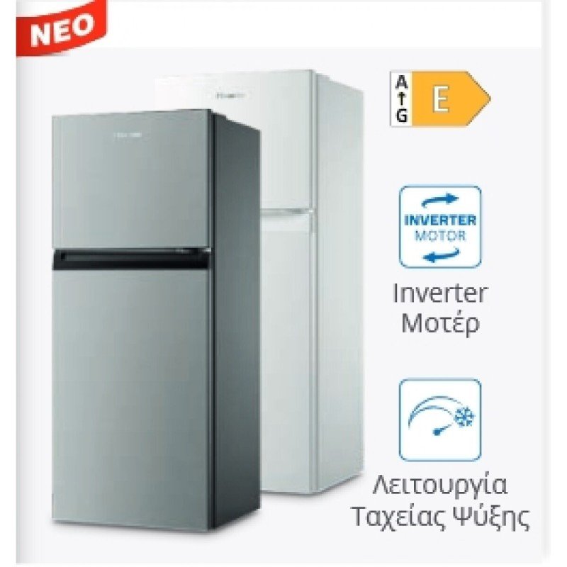 Inventor Ψυγείο Δίπορτο 413lt Total NoFrost Υ172.3xΠ70xΒ67εκ. Inox DP1770IN