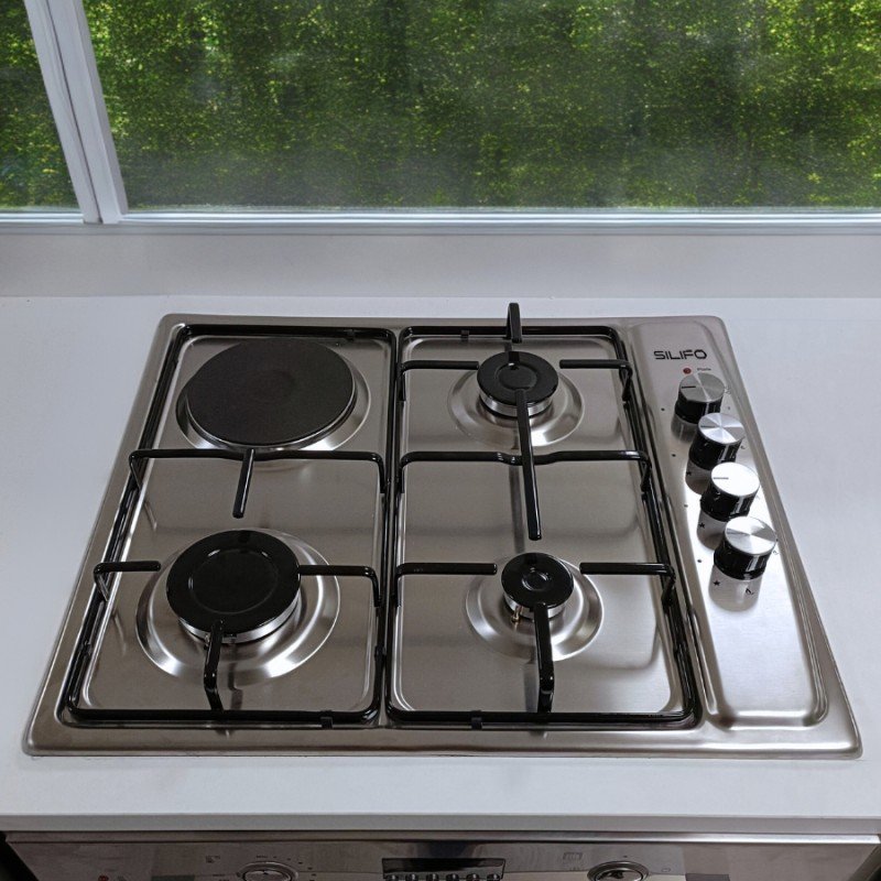 Silifo 904-002-6100 Εστία Υγραερίου Αυτόνομη Inox 58.5x50εκ. SF6100