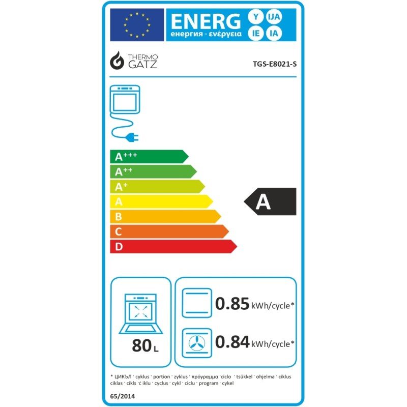 Thermogatz TGS E8021 S 04.402.057 Κουζίνα 80lt με Εμαγιέ Εστίες Π60εκ. Inox