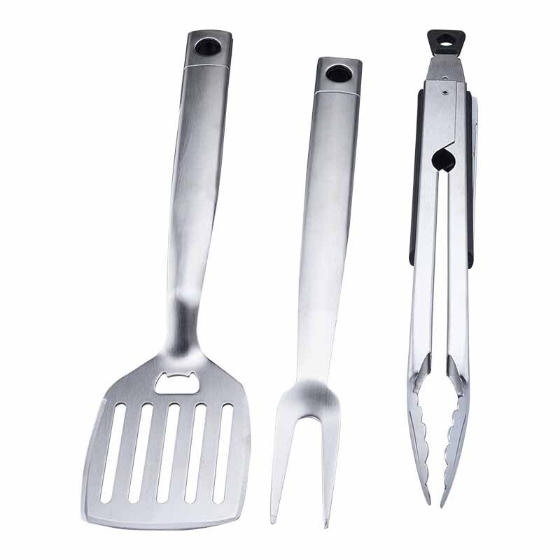 Bormann BBQ1007 Σετ Εργαλείων BBQ με Σπάτουλα, Πιρούνα και Τσιμπίδα 024422