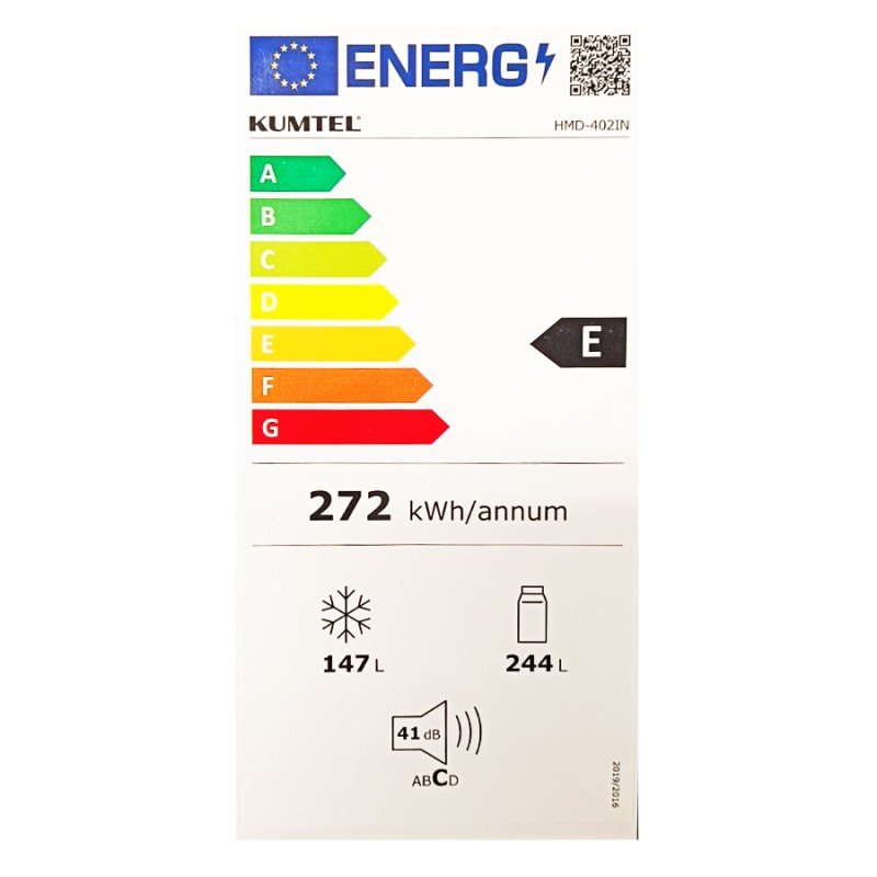 Kumtel Ψυγείο Ντουλάπα Total NoFrost Υ178xΠ70.3xΒ68.6εκ. Inox HMD-402IN ( 3 Άτοκες Δόσεις ) Kumtel Ψυγείο Ντουλάπα Total NoFrost Υ178xΠ70.3xΒ68.6εκ. Inox HMD-402IN ( 3 Άτοκες Δόσεις )