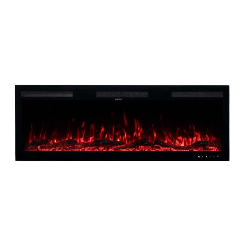 Hitense Επιτοίχιο Ηλεκτρικό Τζάκι 1600W 152.4x12.7cm Γκρι SUPERIOR-60