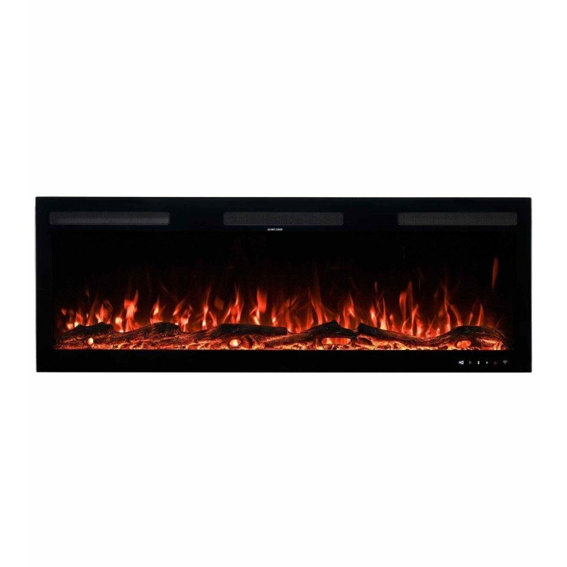 Hitense Επιτοίχιο Ηλεκτρικό Τζάκι 1600W 152.4x12.7cm Γκρι SUPERIOR-60