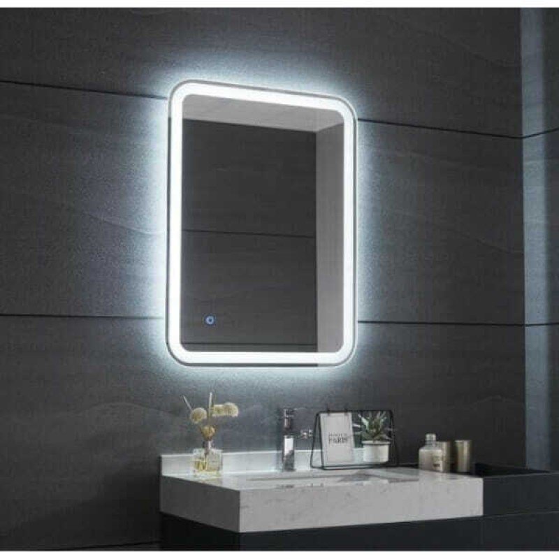Gloria Rolan 77-0131 Ορθογώνιος Καθρέπτης Μπάνιου Led Αφής 60x80cm