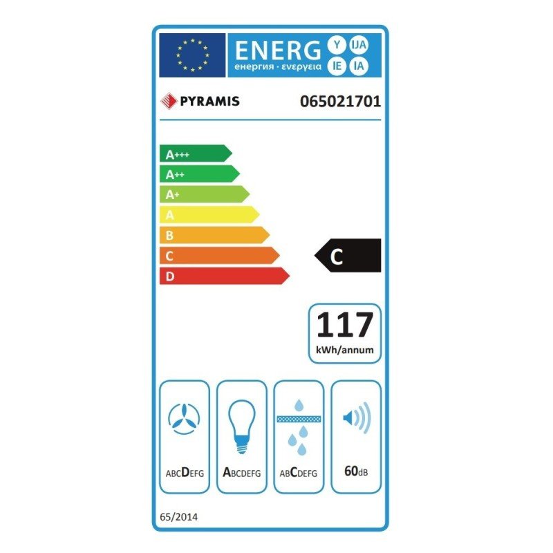 Pyramis Corso Elegant Απορροφητήρας Νησίδα 90cm Inox