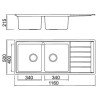 Karag BL 658 Ένθετος Νεροχύτης Inox Σατινέ Μ116xΠ50cm Ασημί