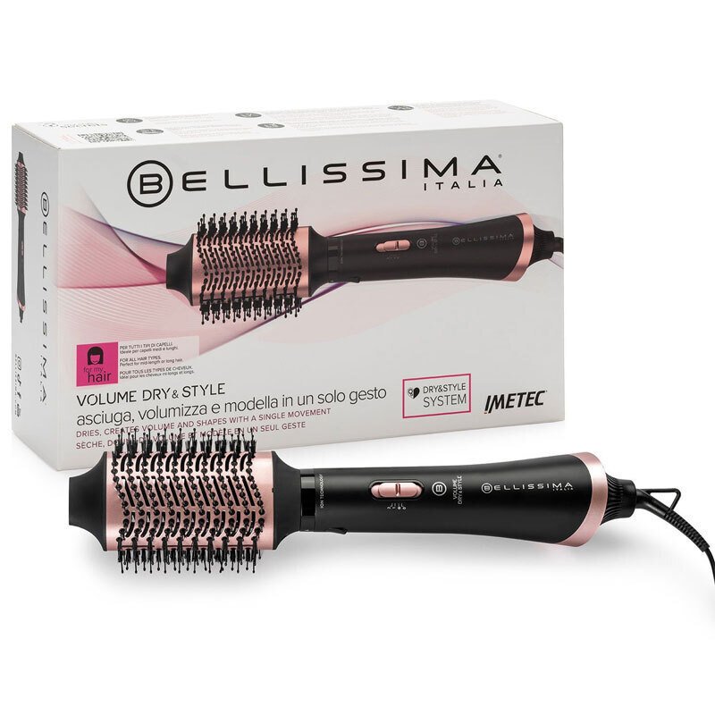 Bellissima Dry And Style Κεραμική Ηλεκτρική Βούρτσα με Αέρα για Ίσιωμα 1000W 11963