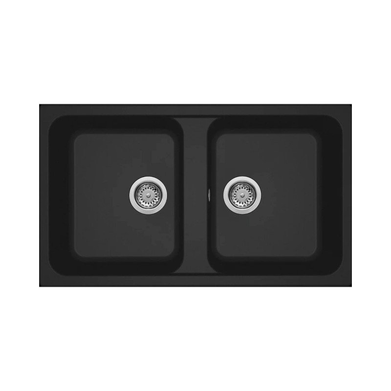 Elleci Life 450 Ένθετος Νεροχύτης από Συνθετικό Γρανίτη Μ86xΠ50cm Nero G40