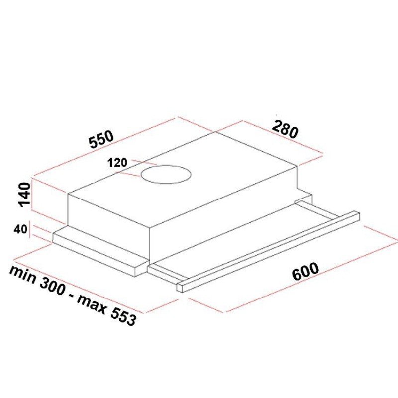Silifo Συρόμενος Απορροφητήρας 60cm Γκρι SF6720ASI