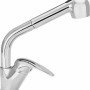 Viospiral Rea 36-5006 Ψηλή Μπαταρία Κουζίνας Πάγκου με Ντουζ και Σπιράλ Ασημί