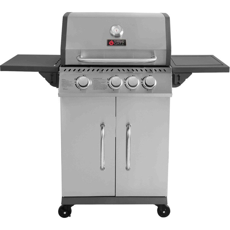 Thermogatz Elite Gs Grill Elite Ψησταριά Υγραερίου Μαντεμένιας Σχάρας 60x42εκ. με 3 Εστίες 9kW και Πλαϊνό Μάτι