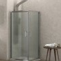 Karag New Flora 100 NFLF1007070180 Καμπίνα Ντουζιέρας με Συρόμενη Πόρτα 70x70x180cm Fabric