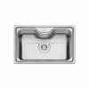 Karag BL 627 Ένθετος Νεροχύτης Inox Σατινέ Μ80xΠ50cm Ασημί