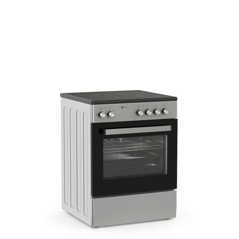 Thermogatz TGS CER600 S Κουζίνα 60lt με Κεραμικές Εστίες Π60εκ. Inox