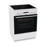Korting KEC6A60WG Κουζίνα 71lt με Κεραμικές Εστίες Π60εκ. Λευκή