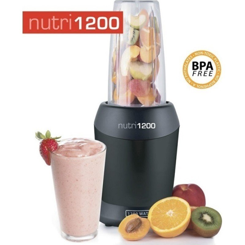 HomeVero Nutri 1200 HV-15721-B Μπλέντερ για Smoothies 0.8lt 1200W Μαύρο