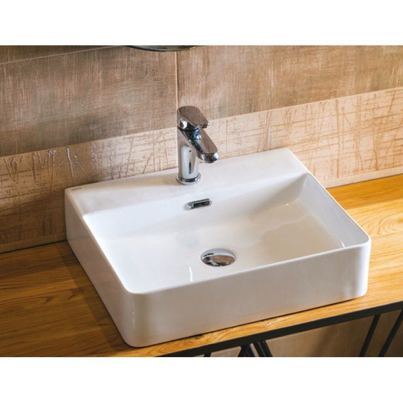 Karag LT2173-S Επικαθήμενος Νιπτήρας Πορσελάνης 50x42x12cm Λευκός