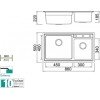Karag BL 709 Ένθετος Νεροχύτης Δεξιός Inox Σατινέ Μ86xΠ50cm Ασημί